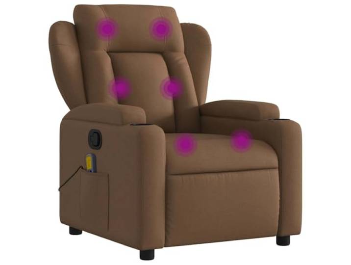 vidaXL Massagesessel Braun Stoff