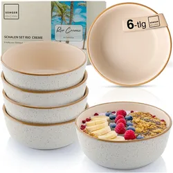 Sänger Geschirr Schalen Set Rio Creme, Schüssel + Schale, Beige