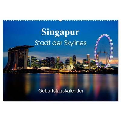 Singapur Stadt der Skylines (Wandkalender 2026 DIN A2 quer), CALVENDO Monatskalender