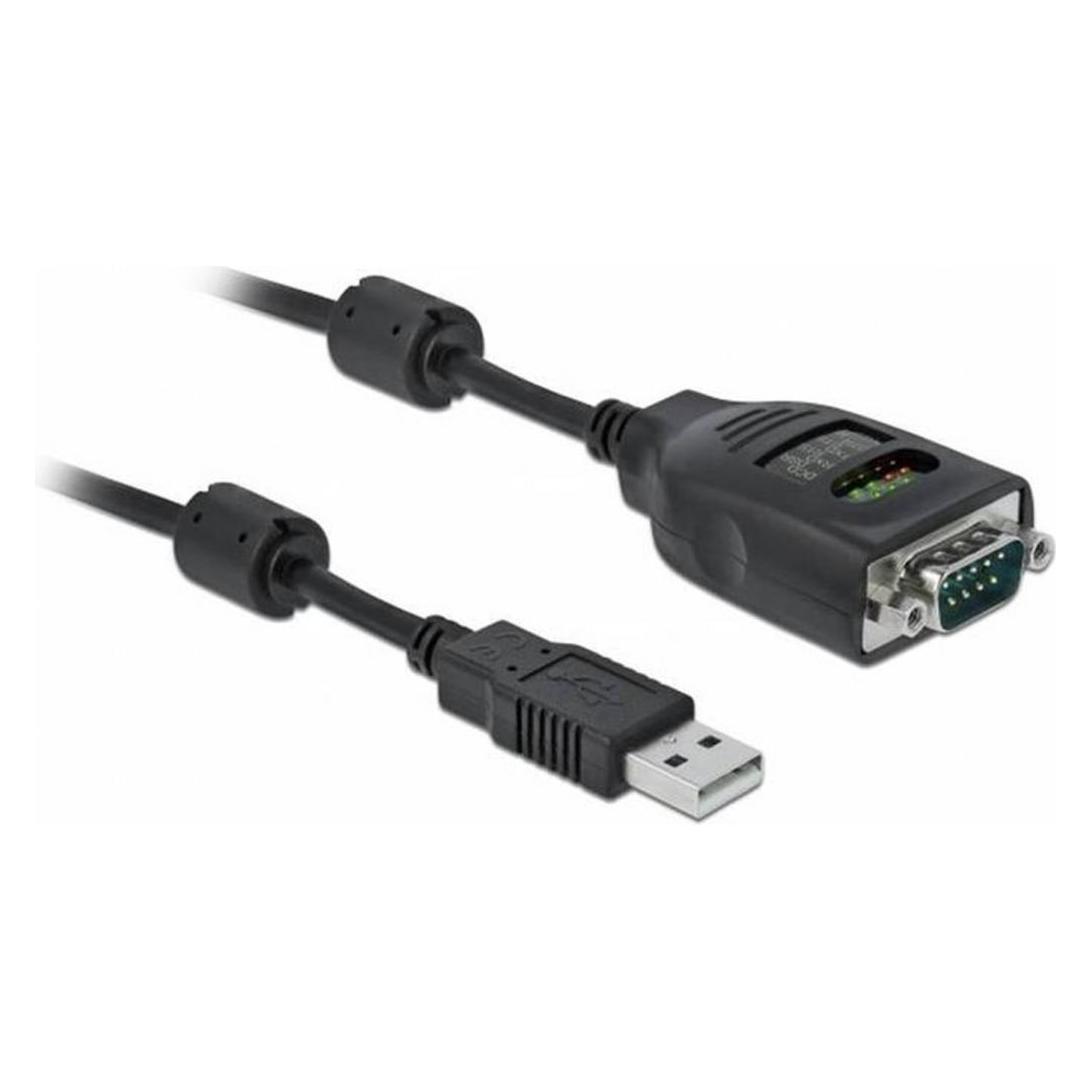 Delock USB Typ-A zu Seriell DB9 Adapter mit 9 LED RS-232 Tester (2 m) (90497)