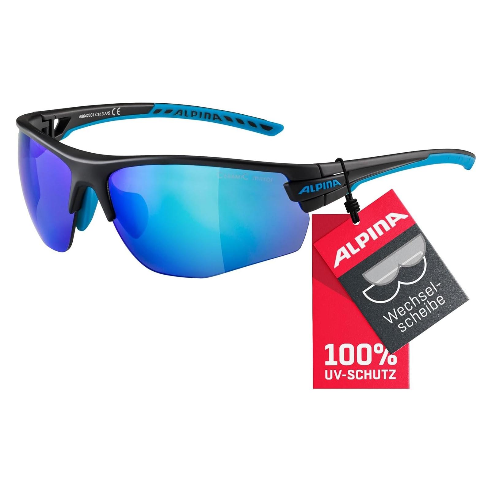 Alpina Tri-Scray 2.0 HR (Black Matt, Cyan, Ceramic mirror blue) (A8642331)