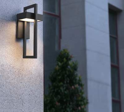 Inspire Curations Retro Waterproof Outdoor LED Wall Sconce 10W Vintage Black Garden & Porch Lamp h35cm 10w cold White
