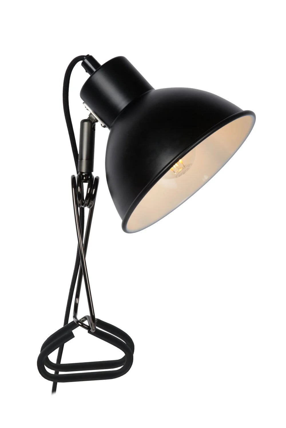 Lucide MOYS Klemlamp Zwart E27