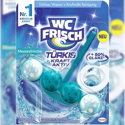 Wc-Frisch WC FRISCH Kraft Aktiv Türkisspüler Meeresfrische 50g WC-Reiniger Reinigung