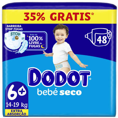 Dodot Bebé Seco 14-19 kg T6+ 48 un