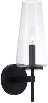Capital Lighting "5"" W x 15.75"" H Wallchiere Sconce in Aged Brass with Clear Glass - 5""W x 15.75""H x 7.25""E"