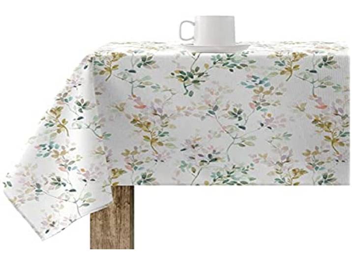 BELUM - Nappe 250 x 140 cm Anti-Taches 100% Coton résiné Modèle 0120-247 - Nappe Non cirée au Toucher Coton\, Nappe imperméable\, Nappe Anti-Taches\, répulsif liquides