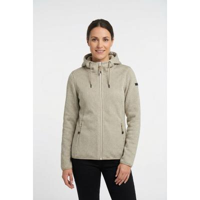 Fleecejacke ICEPEAK "ADRIAN", Damen, Gr. M, beige (cement), Obermaterial: 100% Polyester, Jacken Fleecejacke, schnell trocknendes Obermaterial aus Polyester