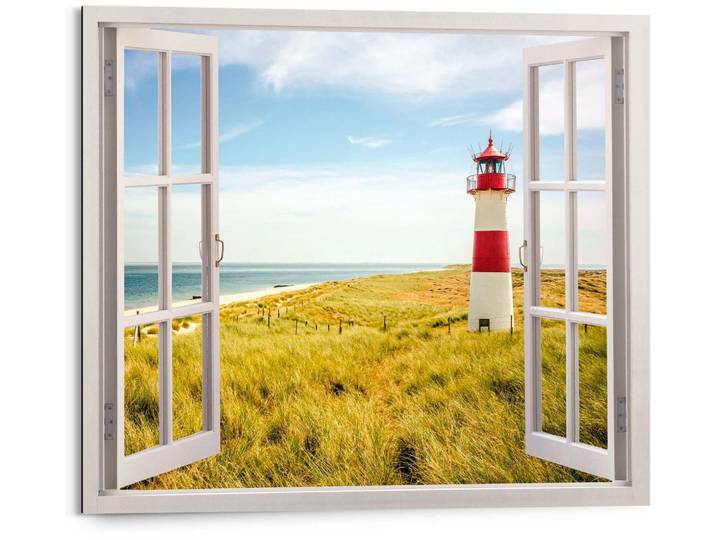 Deco-Panel REINDERS Leuchtturm-Ansicht , blau (farbe bild(er): blau), B:50cm H:40cm T:2cm, Holzwerkstoff, Bilder, Deco-Panel