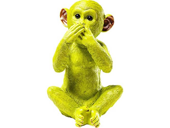 Kare Design spaarpot MIZARU Chimpanze groen
