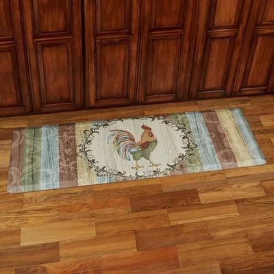 Touch of Class Rooster Stride Sole Comfort Runner Mat Multi Jewel 72 x 22, 72 x 22, Multi Jewel