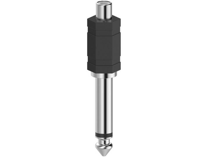 Hama Audio-adapter, cinch-koppeling - 6,3-mm-jack mono Mini jack kabel Zwart