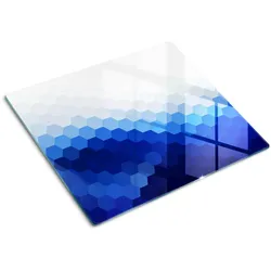 GLASPLATTE 60x52 cm Würfel