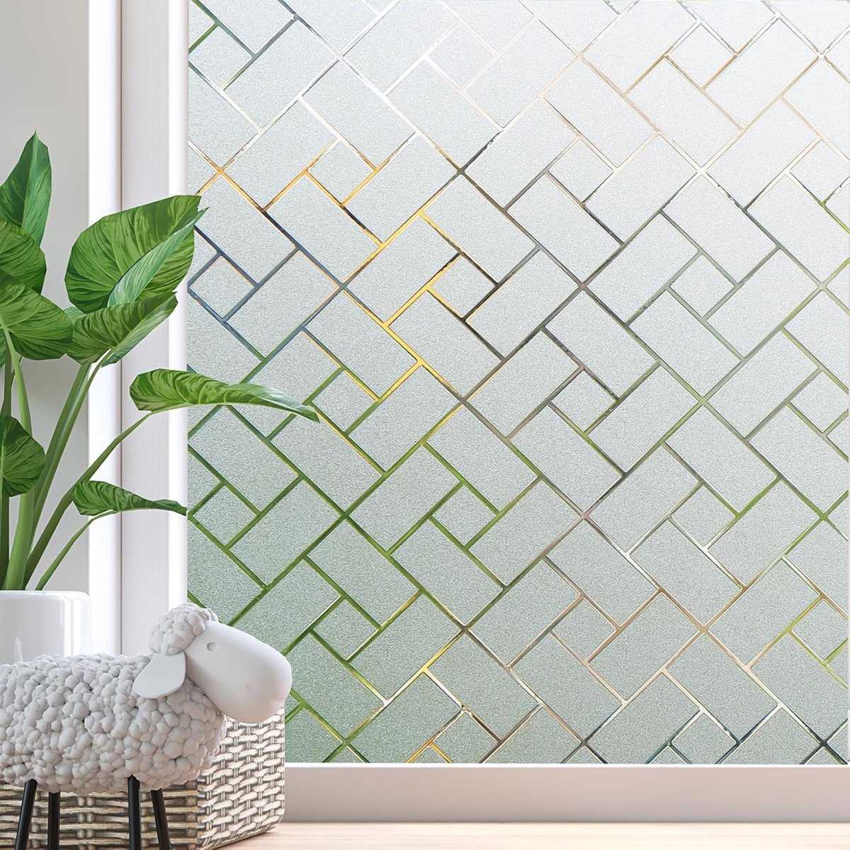 ShopVlot Privacy raamfolie met matglas effect, 59,5 x 200 cm