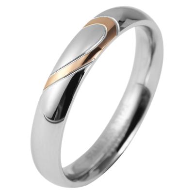 Partnerring AKZENT "aus Edelstahl" Gr. 54, silber (silberfarbig), Fingerringe, Damen, 54, Edelstahl