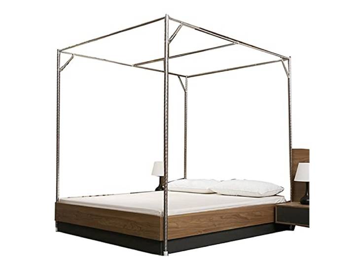 Dalovy Himmelbett Moskitonetzhalter Vier Eckbett, Edelstahl Baldachin Rahmen, Bettüberdachung für Twin/Full/Queen/King/California King Size, 33mm, 1.8×2m Bett