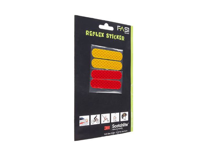 Fasi Reflex-Sticker Streifen 3M Gelb-Rot