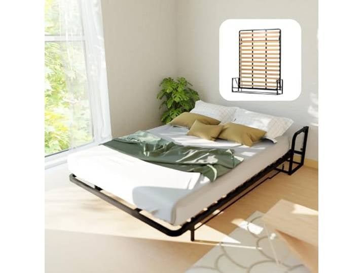 Wallbedking Schrankbett - Wandbett 160x200 Vertikal Classic, Klappbett mit Gasdruckfeder-Mechanismus, Platzsparendes Gästebett, kompatibel mit Standardmatratzen bis 30 cm, Einfache Montage