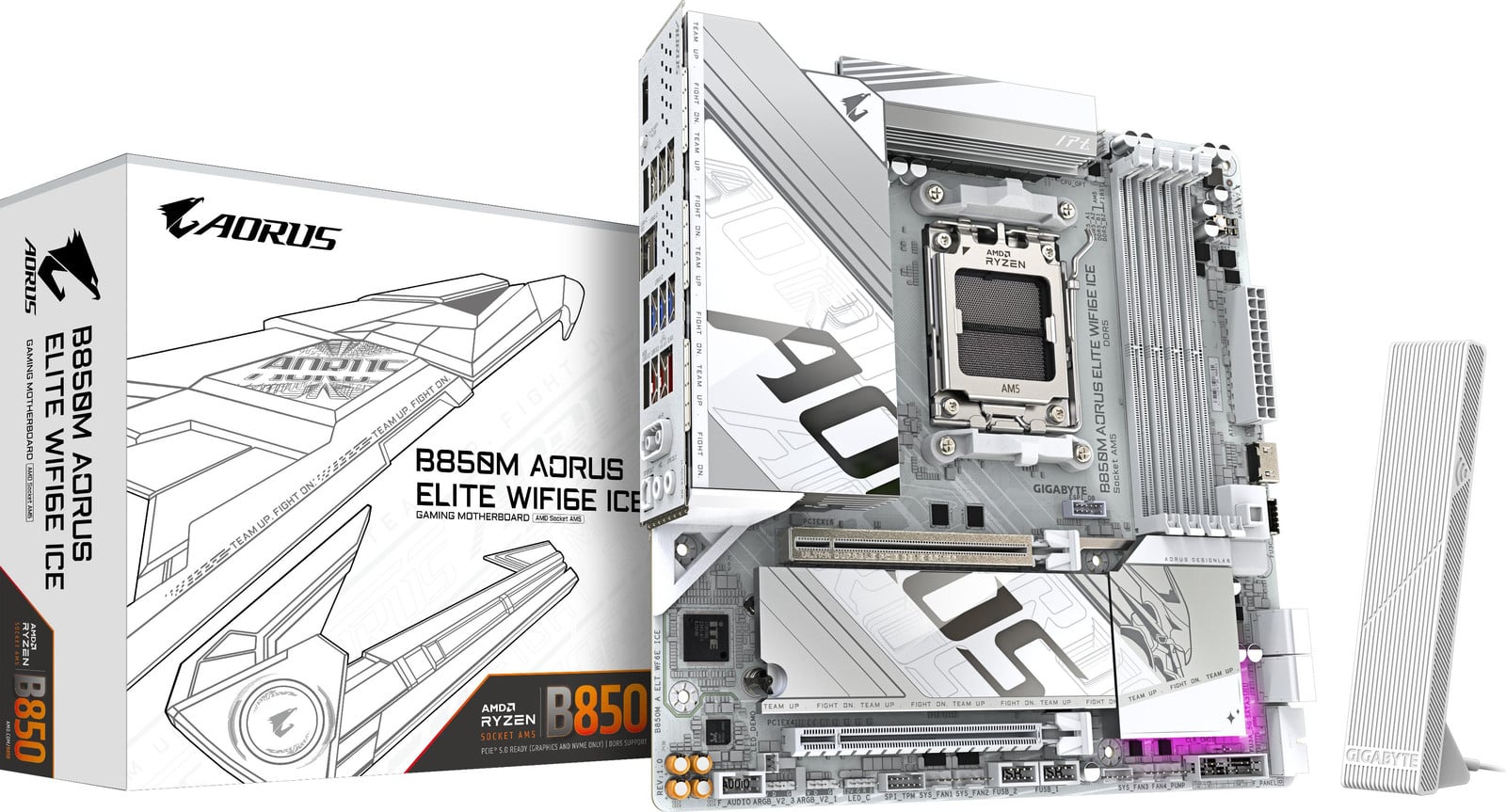GIGABYTE B850M AORUS ELITE WIFI6E ICE Motherboard