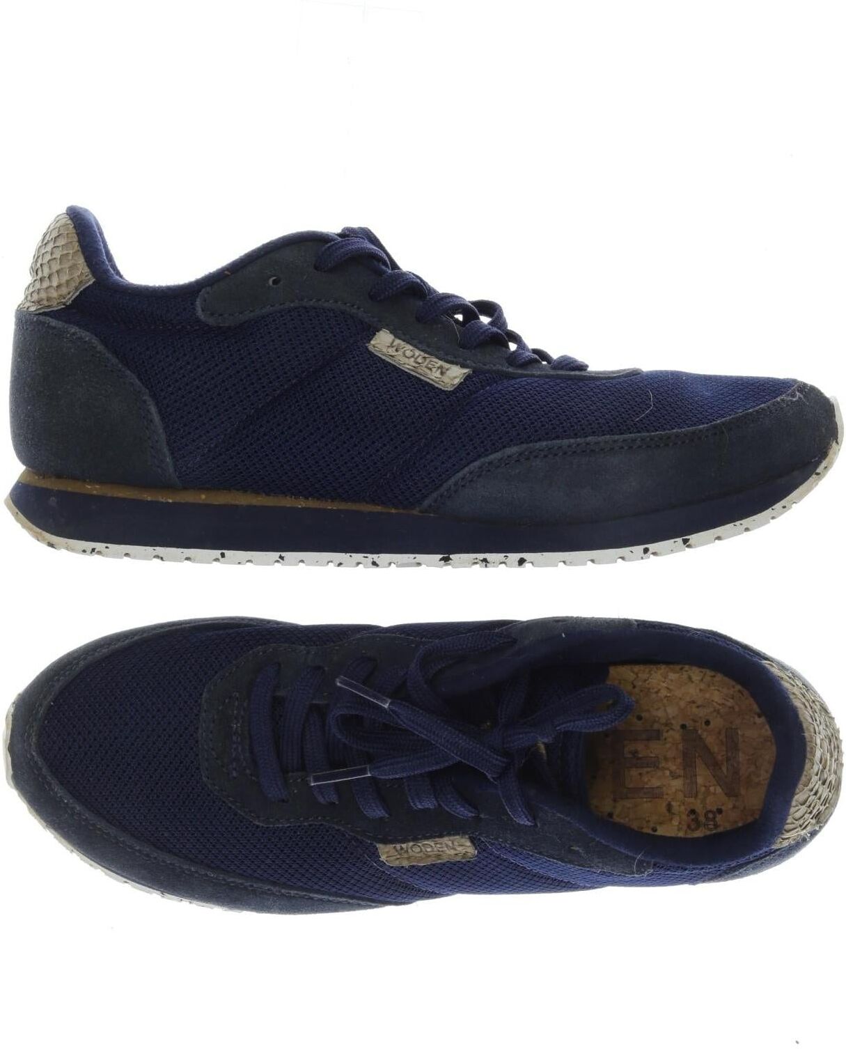 Woden Damen Sneaker, Marineblau, Gr. EU 38, kein / Etikett - Second Hand