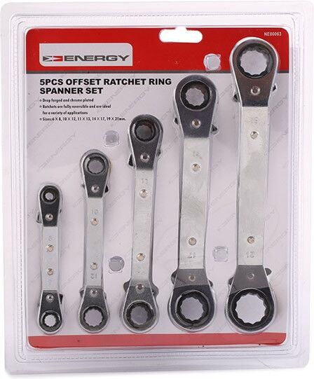 ENERGY NE00063 Ratchet Double Ring Spanner Set