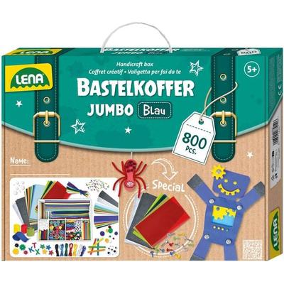 Bastelkoffer Jumbo blau, Faltschachtel