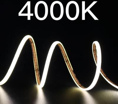Inspired Finds SlimGlow 3 Mm Ultra Thin COB LED Strip Light (12V High Density) 2m 12v Dc Plug 4000k