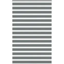vidaXL Doppelrollo Dunkelgrau 145x230cm Stoffbreite 140,9 cm Polyester
