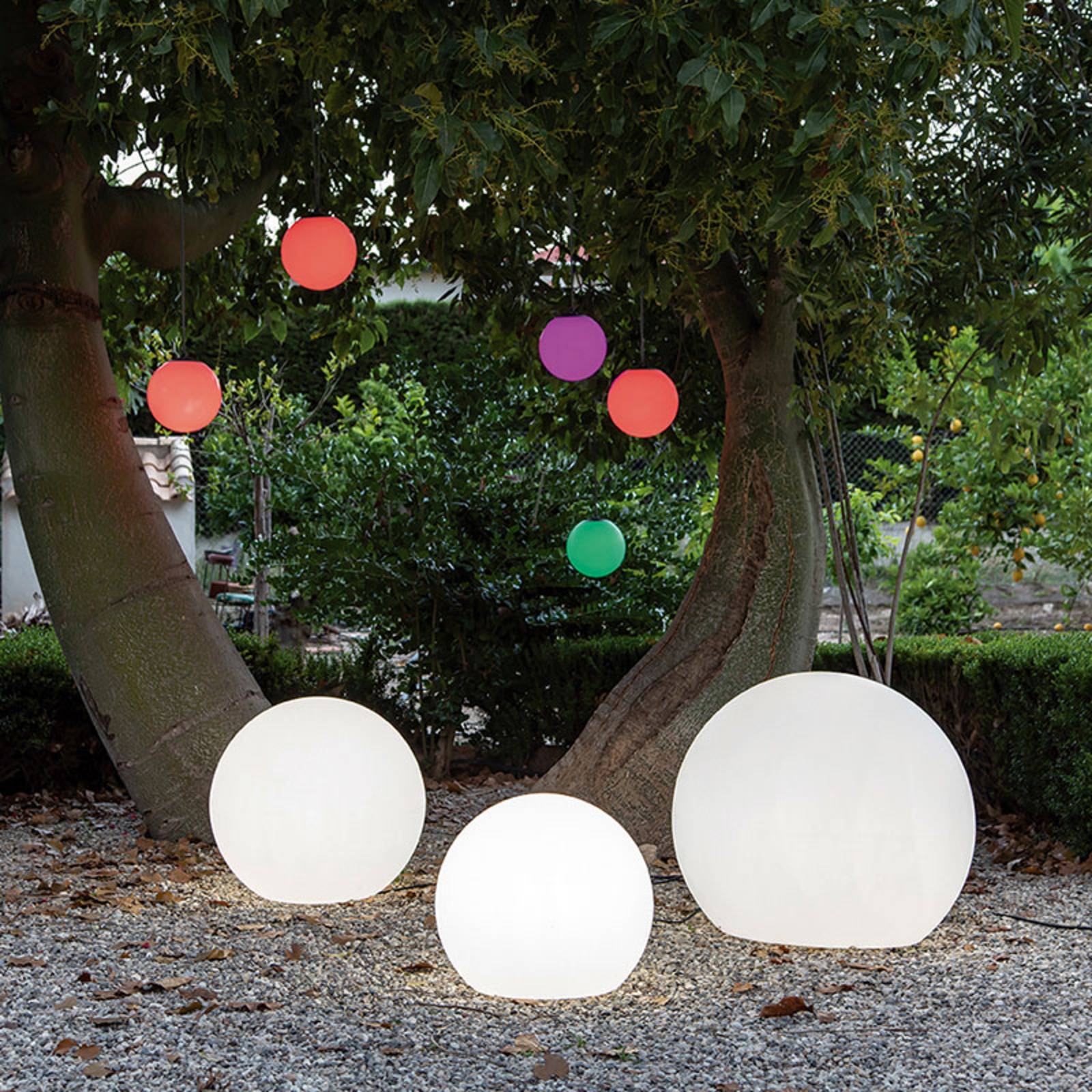 Newgarden Lampa stojąca Buly, kulista, Ø 40 cm Buly, biały / opal, tworzywo sztuczne, nowoczesny