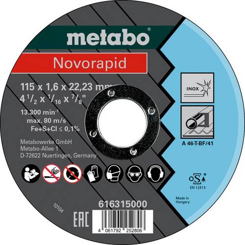 Metabo 616315000 Trennscheibe 115mm 25 St. Blech
