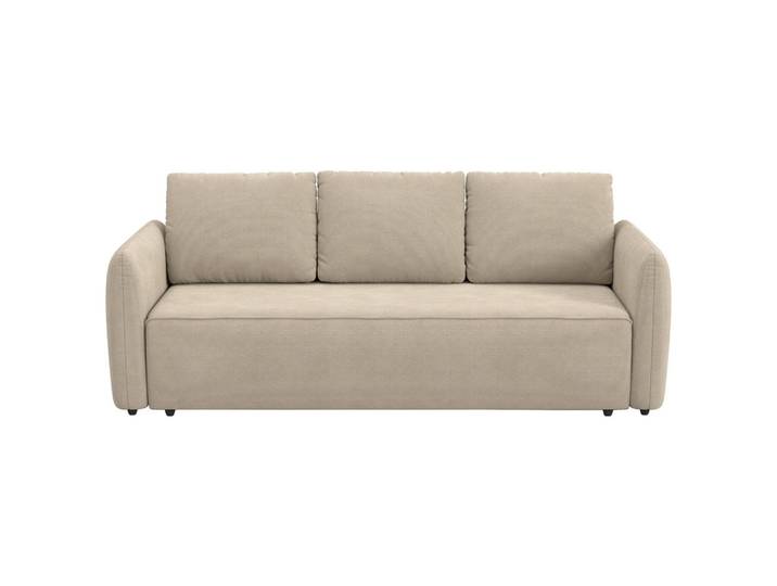 Mid.you Schlafsofa, Hellbraun, Kunststoff, 222x89x102 cm, Liegefunktion, Wohnzimmer, Sofas & Couches, Schlafsofas, Schlafsofas mit Bettkasten