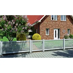 Aluminium Gartenpforte geschwungen