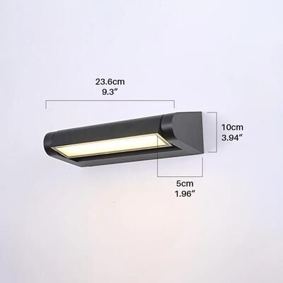 Uplifted Goods Weatherproof LED Outdoor Wall Lamp For Porch And Patio Lighting b 12watts cold Light