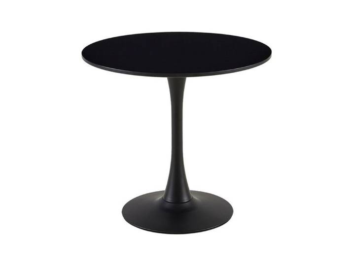EGGREE Table à Manger Ronde Moderne pour Cuisine Salon Salle à Manger Balcon Table Ronde diamètre 70 x 70 cm Noir