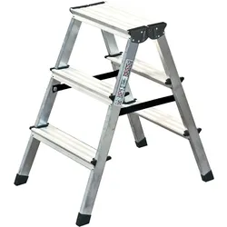 Krause, Leiter + Gerüst, Aluminium Doppel-Klapptritt kl (Klapptritt, 42 cm)