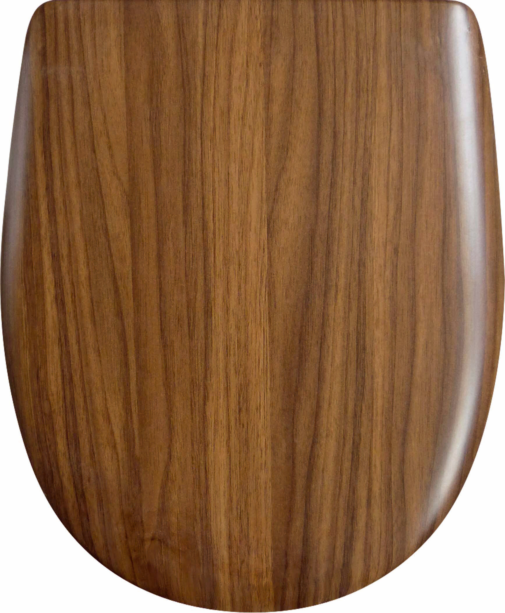 Abattant de toilettes Haro 950-1155 noyer mat, avec couvercle