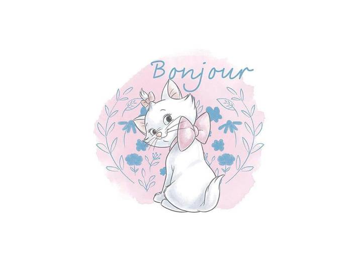 Bild KOMAR Aristocats Marie , bunt (farbe bild(er): bunt), B:40cm H:50cm, Holz, Papier, Bilder, Bild, Wandbild zur Dekoration im Kinderzimmer - ohne Rahmen