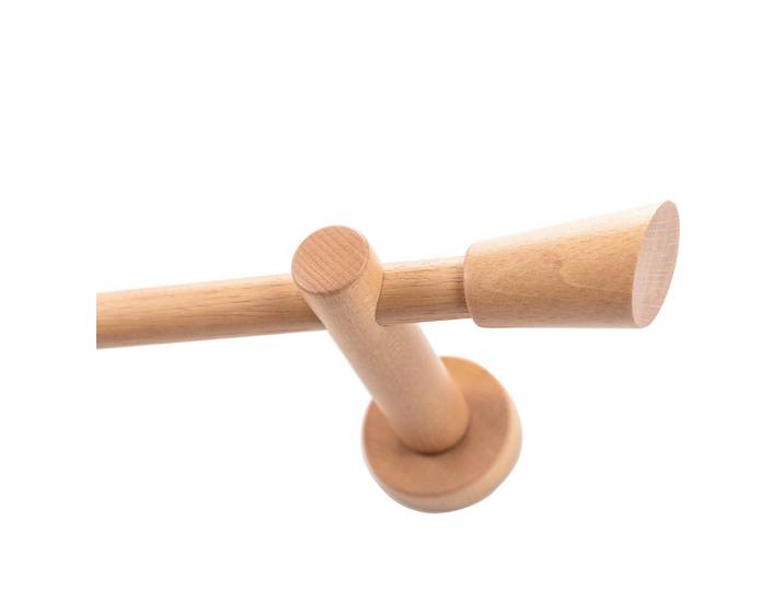 Vorhangstange Molis, Rotbraun, Holz, Buche, 240 cm, Heimtextilien, Vorhänge, Vorhangstangen, Vorhangstangenset