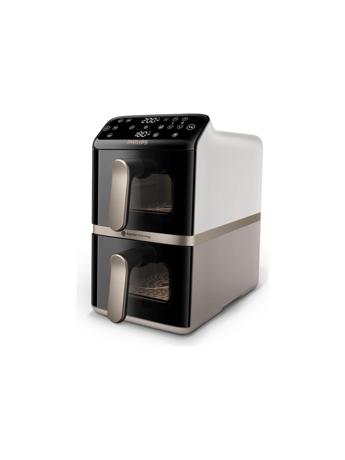 Philips 4000 Series NA462 - double hot air fryer - silk beige/white