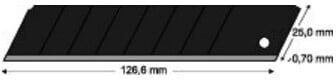 LUTZ BLADES Abbrechklinge black 25mm Pack a 10 Stück ; Gesutra (480677)