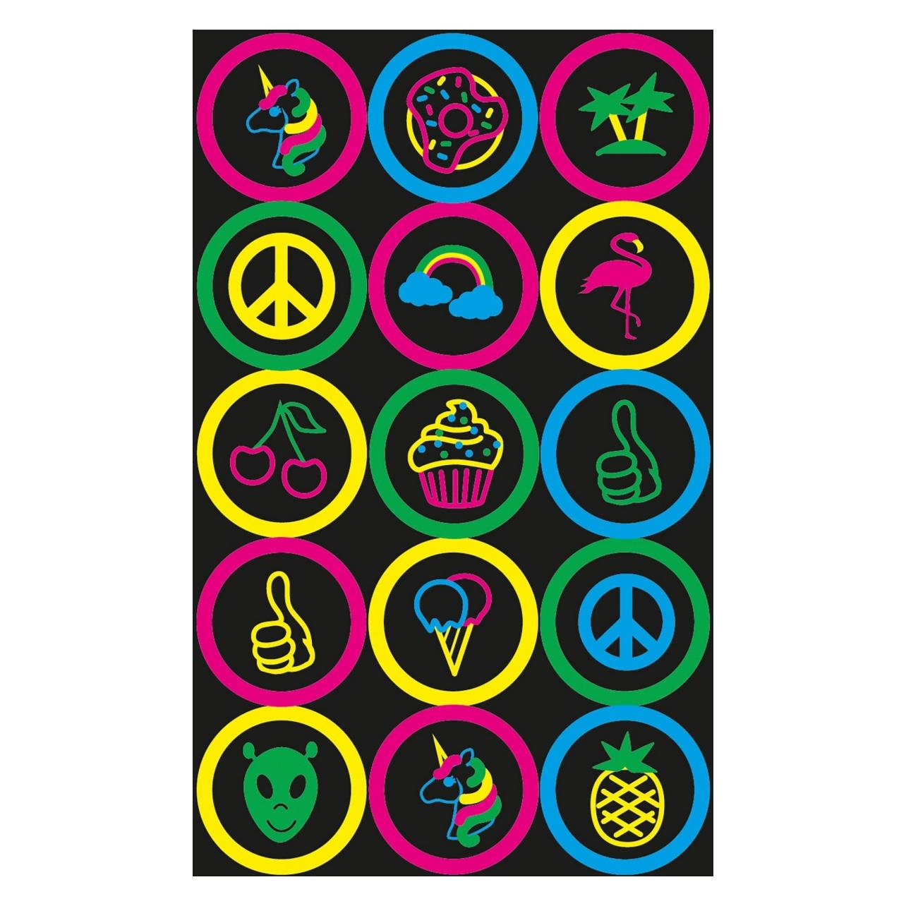 Z-Design Neon Aufkleber (15 Sticker) (55012)