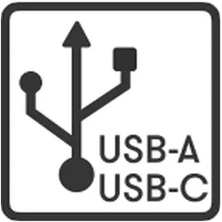 Einsatz für Albert Energiesäule Typ Nr. 4417 /-19 - USB-Steckdose mit USB-A / USB-C Port, IP55, schwarz / klares Fenster ALB-12736097