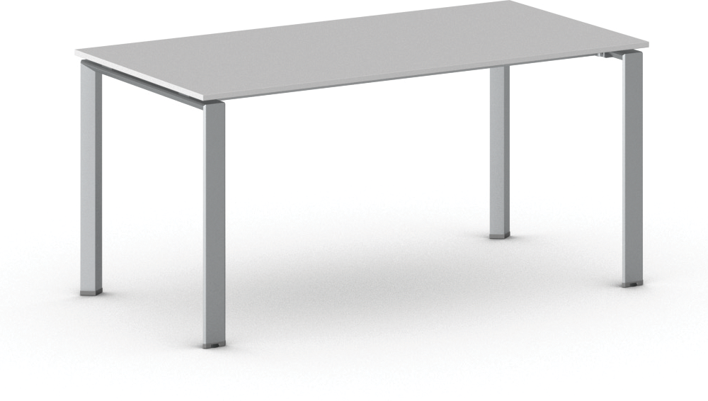 B2B Partner Konferenztisch PRIMO INFINITY 160x80 cm, graues Metallgestell, grau