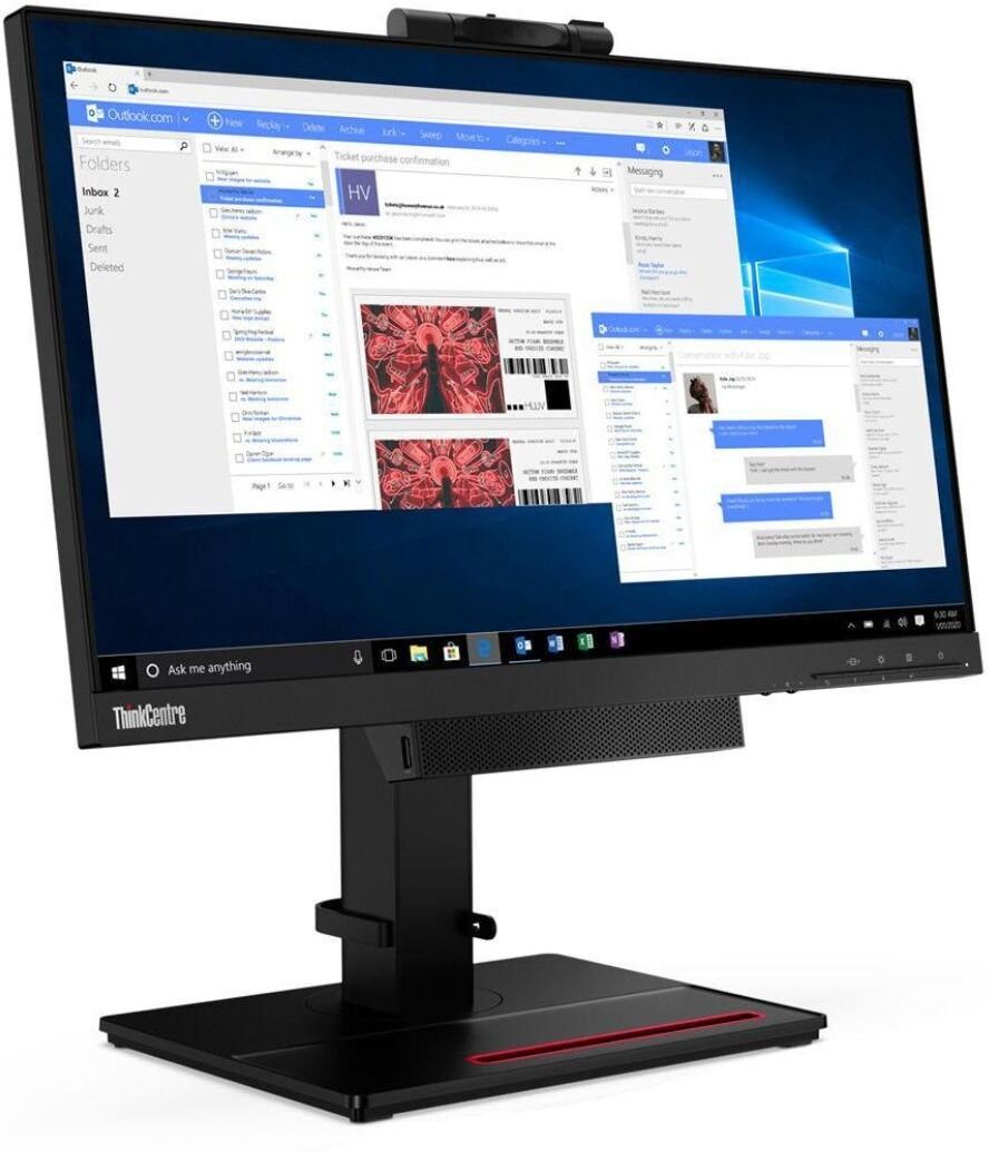 Lenovo ThinkCentre Tiny-in-One 22 Gen 4 21,5 Zoll Full HD 1920x1080 DisplayPort inkl. Webcam schwarz
