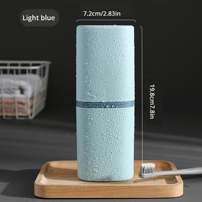 Smart Shopping Spot Portable Travel Toothbrush Case Hygienic Holder For Camping, Business, And Travel baby Blue