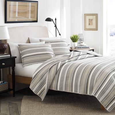 Stone Cottage Fresno Neutral Cotton Reversible Quilt Set