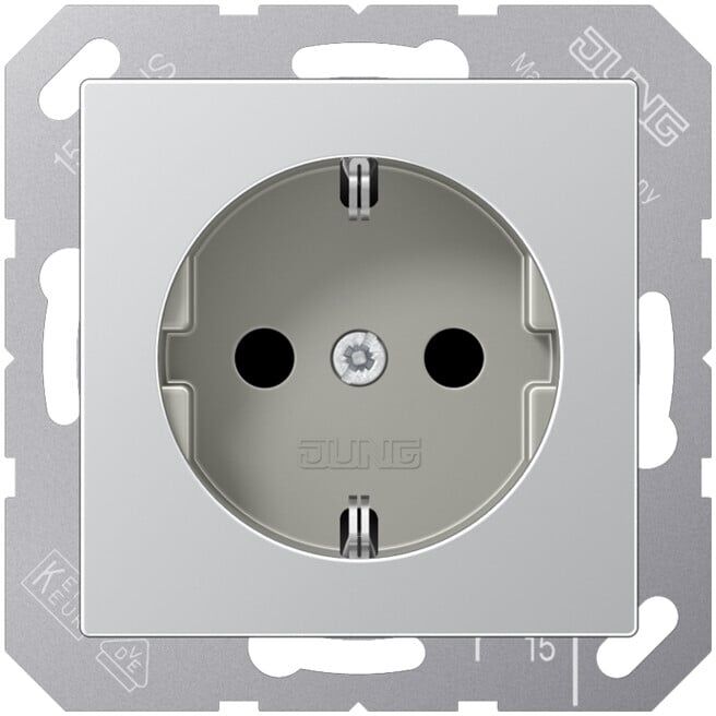 Jung Prise SCHUKO avec protection contre les contacts A 1520 KI AL (A1520KIAL)