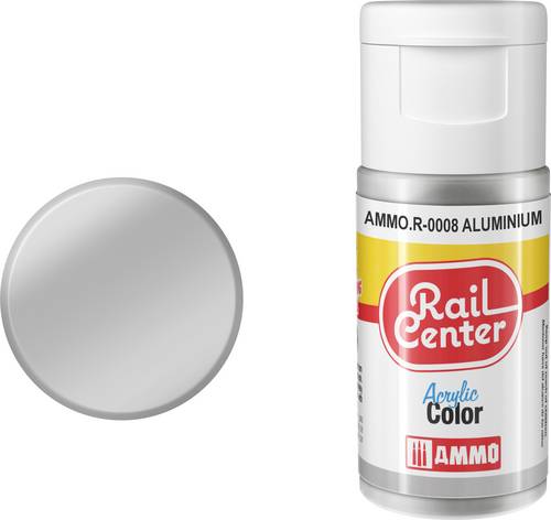 Rail Center AMMO.R-0008 Modellbau-Farbe Acryl, Aluminium matt 20ml