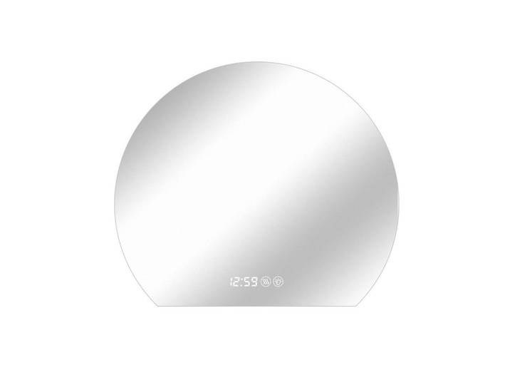 Modfu LED Badezimmerspiegel 80x72x2.5cm Silber, dimmbar mit 3 Lichtfarben, Entspiegelung & Smart-Display, Silberfarben, Glas, 2.5x80x72 cm, Spiegel, Wandspiegel