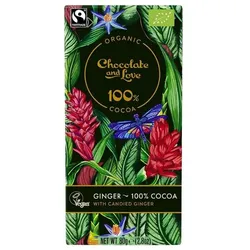 Ginger 100% Kakao mit kandiertem Ingwer 80g